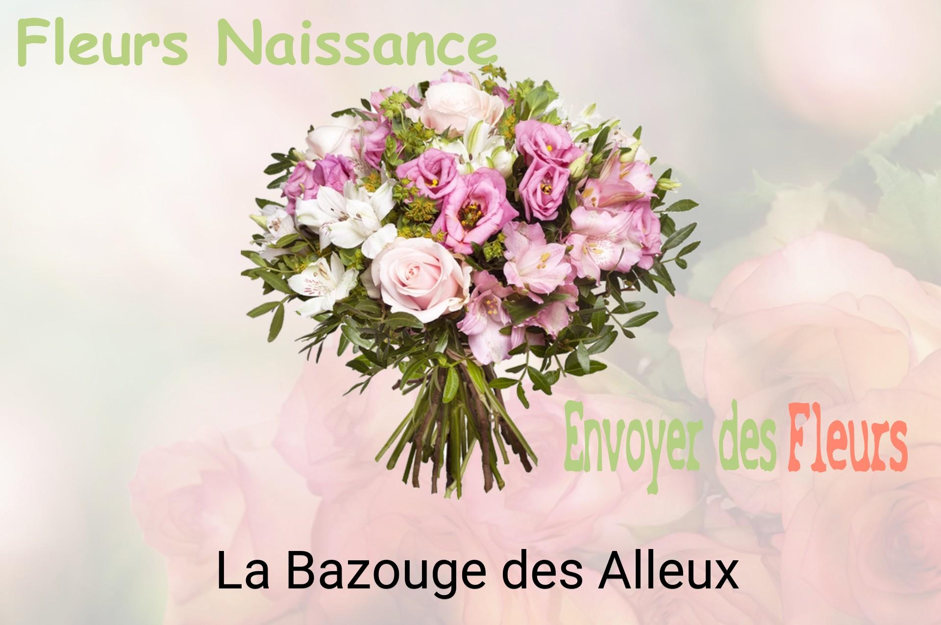Bouquet de fleurs de naissance livré à La Bazouge-des-Alleux